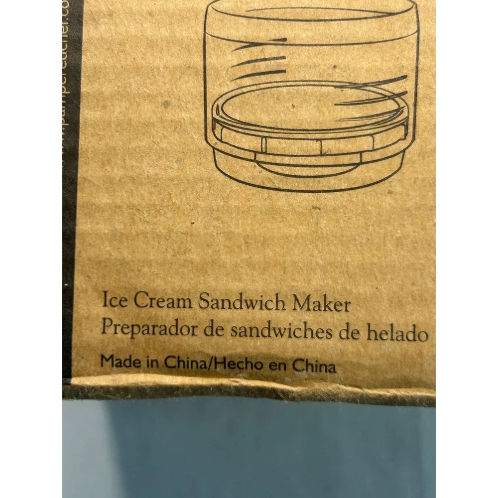 Pampered Chef Ice Cream Sandwich Maker OS Clear Grey 2485 Kitchen Gadget